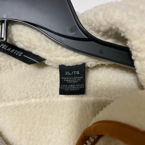 Marmot Polartec  White and Tan Fleece Jacket Sz XL EUC - Picture 10 of 14